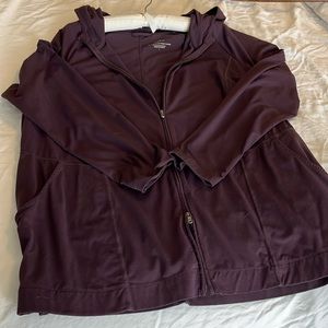 Out and about zip-front Violet hoodie from JJill. Size L